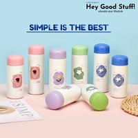Gambar Termos Air Panas Mini Botol Kecil Portable Stainless Steel SUS304 Aesthetic 200ML - Pink Roses dari heygoodstuffff undefined 3 Tokopedia
