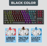 Gambar KEYBOARD GAMING MECHANICAL ARMAGEDDON MKA-2C NEO BLACK/WHITE - LINEAR SWITCH - BLACK dari bengkelkomputerptk undefined 5 Tokopedia