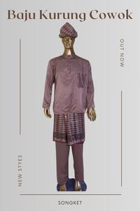 Gambar Cek Ipah Songket - Baju Kurung Cowok Rumpak Dan Tanjak - Kuning, XL dari Songket Cek Ipah undefined 3 Tokopedia
