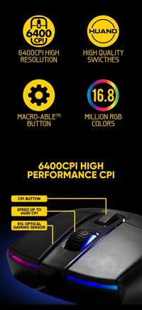 Gambar MOUSE GAMING ARMAGEDDON RAVEN III STEALTH SILENT CLICK RGB - BLACK dari bengkelkomputerptk undefined 3 Tokopedia