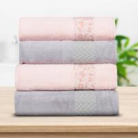 Gambar Promo 4 Pcs Bamboo_QuickDry Bath Towel Soft Absorbent MultiColo dari Aksara S44 undefined 2 Tokopedia