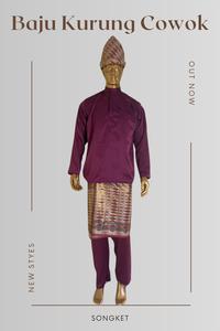 Gambar Cek Ipah Songket - Baju Kurung Cowok Rumpak Dan Tanjak - Kuning, XL dari Songket Cek Ipah undefined 5 Tokopedia