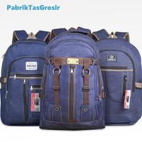 Gambar Tas Ransel Pria Distro Deka Keren Awet Backpack Outdoor Indoor Hiking Sekolah Backpack Denim Kanvas Sekolah SMP SMA Bahan Tebal Kuat Awet Tas Ngaji Les Piknik Tas Denim kekinian Trendy Bahan Impor Kuat Awet Keren - Sano Denim dari miollshop undefined 1 Tokopedia