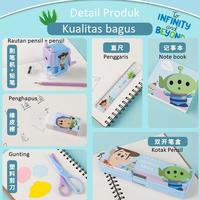 Gambar Dijamin Asli SET STATIONARY ANAK PERLENGKAPAN ALAT TULIS SEKOLAH KARAK - Elsa dari Meli Onshoping undefined 2 Tokopedia