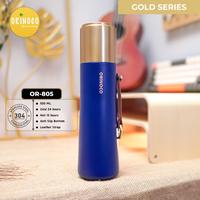 Gambar Orinoco Tumbler Vacuum Flask With Leather Strap OR-805 Thermos Tahan Panas Dingin 500ML Gold Series - Biru dari Maxhomeliving_NEW undefined 5 Tokopedia