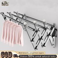 Gambar READY STOK Jemuran Baju Tempel Dinding 200CM Jemuran Lipat Dinding Stainless Steel Jemuran Baju Pakaian Dinding - 4 layer X 150CM dari CV YUDA WIRATAMA undefined 1 Tokopedia