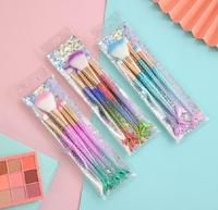 Gambar Set Kuas Make Up Mermaid/ 4 Pcs - Hijau Pink dari Love Beauty Complete undefined 1 Tokopedia