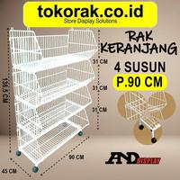 Gambar RAK KERANJANG 4 SUSUN P.90CM/ BONEKA/LAUNDRY/SNACK/BAJU/ROTI/SABUN dari SINAR KARYA RAKINDO MART undefined 1 Tokopedia