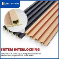 Gambar (Paket 10 Batang) WPC wall Panel 12mm Dekorasi Dinding Premium Kayu | Wallpanel Woodpanel | JANET_OFFICIAL - KY SERAT TERANG, 290CM dari Janet.id undefined 2 Tokopedia