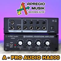 Gambar APRO AUDIO HA800 8 CHANEL OUTPUT STEREO HEADPHONE AMPLIFIER RIADIIMANSAHPUTRA503 dari Klontong atuk undefined 5 Tokopedia
