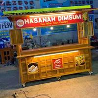 Gambar gerobak angkringan jepang Jualan dimsum takoyaki toppoki seafood - komplit dari Wijaya Mebel Gerobak undefined 3 Tokopedia