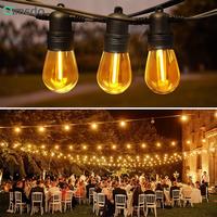 Gambar Lampu Strip Fitting 15 Meter 15 Lampu Led Tahan Air Kafe Dekorasi Lampu Hias Komplit Lampu Outdoor Bohlam Gantung Plastik 1 Set - 10M+10Lampu dari thriftmaQ undefined 4 Tokopedia