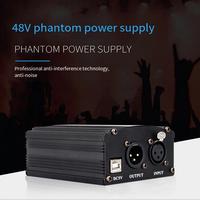Gambar 1-Channel 48V Phantom Power Supply with XLR 3 Pin Microphone Cable for Condenser Microphone Music Recording Equipment dari EvoBay undefined 3 Tokopedia