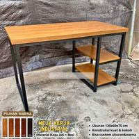 Gambar Meja Kerja/Kantor Kayu Jati Industrial Apik Jepara Quality Uk.120 x 60 Cm Oke dari Fataha Furniture undefined 1 Tokopedia