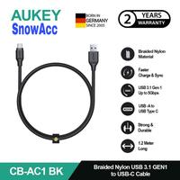 Gambar AUKEY Kabel Charger TYPE C USB Kabel Data USB A to USB-C Braided Nylon 1.2M (  CB-AC1 ) - KABEL dari Snow Acc undefined 1 Tokopedia