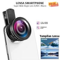 Gambar 2 In 1 Lensa Super Wide Angle Lens Macro Smartphone Aksesoris Lensa Pembesar 12.5X Camera HP Dengan Klip Untuk Handphone dari Kamera Story_NEW undefined 1 Tokopedia