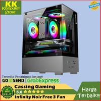 Gambar casing infinity noir free 3 fan rgb [ case infinity noir m-atx / casing gaming infinity noir + 3 fan ] - Hitam dari kk komputer store #kkstore undefined 2 Tokopedia