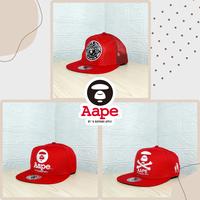 Gambar Topi Pria Premium Aape Warna Merah - Merah 1 dari TRISSHOP_ undefined 1 Tokopedia