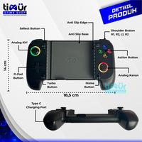 Gambar Stick Stik Game Controller Gamepad Android IOS Mobile HP Wireless Bluetooth RGB SAITAKE 7009F Hitam dari Timur Game Shop undefined 4 Tokopedia