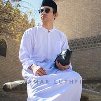 Gambar [COD] JUBAH PRIA GAMIS PRIA DEWASA HITAM PUTIH WARNA POLOS - JBH COKLAT, L dari Amar Luthfi undefined 1 Tokopedia