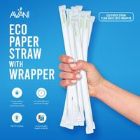 Gambar Paper Straw with Wrap Eco Friendly - Sedotan Bungkus Steril  Ramah Lingkungan - 500 pcs - 8x197mm dari Avani Eco Jakarta undefined 1 Tokopedia