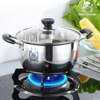 Gambar Panci Set 24cm Sup Susu Stainless Masak Mie Tomyam Sayur Asem Soup Bakso Serbaguna Panci Soup isi 2 Pcs Tutup Kaca Panci Rebus Set - 18+22CM dari Chef's Domain undefined 3 Tokopedia