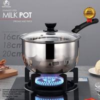 Gambar Panci Set 24cm Sup Susu Stainless Masak Mie Tomyam Sayur Asem Soup Bakso Serbaguna Panci Soup isi 2 Pcs Tutup Kaca Panci Rebus Set - 18+22CM dari Chef's Domain undefined 4 Tokopedia
