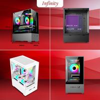 Gambar CASING INFINITY NOIR FREE 3 FAN  mATX GAMING CASE BLACK DAN WHITE - Hitam dari QueenProcessor undefined 2 Tokopedia