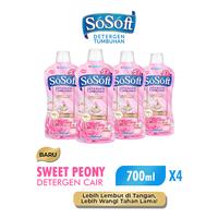 Gambar SoSoft Detergen Cair Sweet Peony Botol 700ml x 4 pcs dari Wings Indonesia undefined 1 Tokopedia