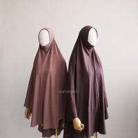 Gambar Khimar Tudung Labuh by Aura - Caramel dari Nisrinasyari undefined 3 Tokopedia