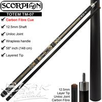 Gambar Scorpion Totem TM-07 Carbon Fibre Uniloc Low Deflection Stick Billiard dari ISAK Billiard Sports Co. undefined 2 Tokopedia