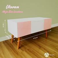Gambar Meja Rias Lesehan Minimalis  – Meja Rias Cermin Dengan Lampu LED - MERI-E16 dari adapta.id undefined 3 Tokopedia