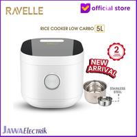 Gambar Ravelle Rice Cooker Digital Low Carbo 5 Liter - Penanak Nasi Low Watt ( Stainless Steel Inner Pot ) - Hitam dari Jawa Electrik undefined 3 Tokopedia