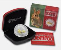 Gambar Koin Perak GOLD PLATED Australia Year of the Rabbit 2011 - 1 oz silver coin dari Toko Duit Sebelah undefined 3 Tokopedia