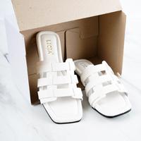 Gambar sandal slop tiga streap korean style sandal teplek wanita sandai sendal empuk nyaman murah terbaru - Hitam, 37 dari Embies Store undefined 4 Tokopedia