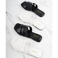Gambar sandal slop tiga streap korean style sandal teplek wanita sandai sendal empuk nyaman murah terbaru - Hitam, 37 dari Embies Store undefined 1 Tokopedia