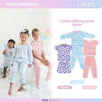 Gambar LIBBY Sanrio Setelan Piyama Oblong pendek celana Panjang Anak Besar Perempuan Kuromi Cinnamoroll Hello Kitty (1 Stel) - HELLO KITTY, 12 dari Miso Baby Shop undefined 2 Tokopedia