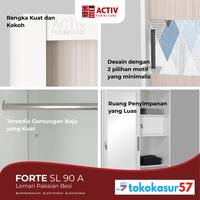 Gambar Lemari Pakaian Besi Sliding dengan Cermin Tahan Karat Anti Rayap dan Anti Jamur FORTE SL90 Activ Furniture dari TOKOKASUR57 undefined 5 Tokopedia