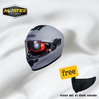 Gambar HELM NJS FULL FACE ZX-1 SOLID STONE GREY DOFF NJS ZX ONE NJS ZX1 - M, STONE GREY DOFF dari MH Shop. undefined 1 Tokopedia