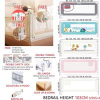 Gambar [Ready] - Gol Baby Bedrail Pagar Kasur Pengaman Baby Pembatas Kasur Pagar Bayi Strong & Ekstra Extra Tall Bedguard Fence Pengaman Penghalang Kasur Untuk Bayi Pagar Tempat Tidur Bayi Pagar Pengaman Bayi Bed Rail Safety Guard Ranjang Anak Balita Box Tinggi - 150x85 dari leoshoop9 undefined 4 Tokopedia