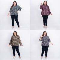 Gambar KEMEJA WANITA JUMBO BIG SIZE SHAKILA 06 XXL XXXL LD 120cm BAJU HAMIL KERJA KANTOR PESTA KASUAL MENYUSUI LENGAN PANJANG KERAH KANCING KEKINIAN MODIS ELEGAN TRENDY KECE MODEL TERBARU PEREMPUAN CEWEK GEMUK GENDUT BESAR PLUSSIZE EXECUTIVE MEWAH MURAH TERMURAH - BLACK dari CBTKPED undefined 1 Tokopedia