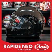 Gambar ARAI RAPIDE NEO BLACK GLOSSY FULL FACE ORIGINAL PREMIUM HELMET dari THC Helmets undefined 4 Tokopedia