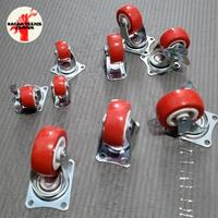Gambar Roda Nylon Merah Murah 1 inch , 1.5 inch , 2 inch - Roda nylon mati hidup Rem - roda nilon murah - roda gerobak - roda rak lemari - roda casters - Caster nylon merah - roda etalase - roda trolly - roda murah - 1 inch mati dari HOME TOOLS STOREE undefined 1 Tokopedia