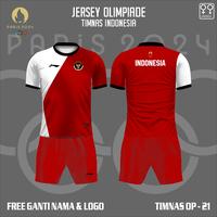 Gambar Setelan Jersey kontingen timnas Indonesia 2024 baju kaos badminton free custom nama - Putih, XS dari kaosjerseytokobaru undefined 1 Tokopedia