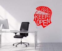 Gambar Stiker Dekorasi Unik Kata Kata Motivasi Quotes Office Home Decor Kaca Kantor Kafe Hiasan Dinding Cafe Rumah Wall Custom Cutting Sticker Keep Open - L dari storejennifer undefined 4 Tokopedia