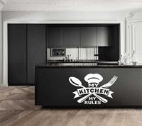 Gambar Stiker Dekorasi Unik Lucu Kaca Dinding Rumah Cafe Restaurant Kafe Office Home Decor Kantor Toko Hiasan Dinding Wall Custom Sticker Kitchen Rules - L dari storejennifer undefined 5 Tokopedia