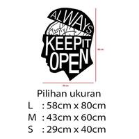 Gambar Stiker Dekorasi Unik Kata Kata Motivasi Quotes Office Home Decor Kaca Kantor Kafe Hiasan Dinding Cafe Rumah Wall Custom Cutting Sticker Keep Open - L dari storejennifer undefined 5 Tokopedia