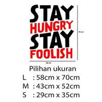 Gambar Stiker Dekorasi Unik Lucu Kaca Dinding Rumah Cafe Restaurant Kafe Office Home Decor Kantor Toko Hiasan Dinding Wall Custom Cutting Sticker Stay Hungry - L dari storejennifer undefined 3 Tokopedia