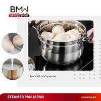 Gambar Steamer Japan 24Cm / Panci Kukusan Dandang Tebal / Langseng Stainless dari Baru Bung undefined 4 Tokopedia