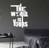 Gambar Stiker Dekorasi Unik Kata Kata Motivasi Quotes Office Home Decor Kaca Kantor Kafe Hiasan Dinding Cafe Rumah Wall Custom Sticker The World Is Yours - L dari storejennifer undefined 3 Tokopedia